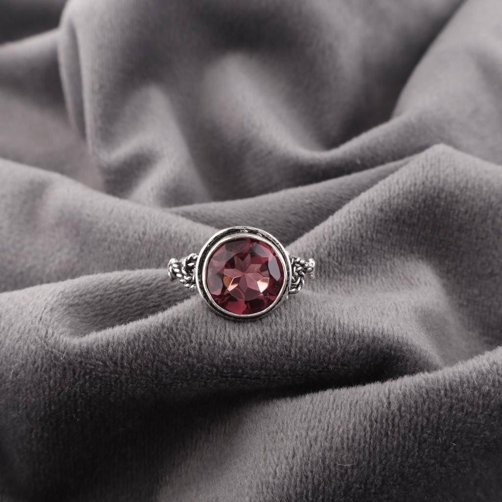 Rhodolite Gemstone, Handmade Silver Jewelry, 925 Solid Sterling Silver Ring, Gorgeous Silver Ring For Wedding Gift