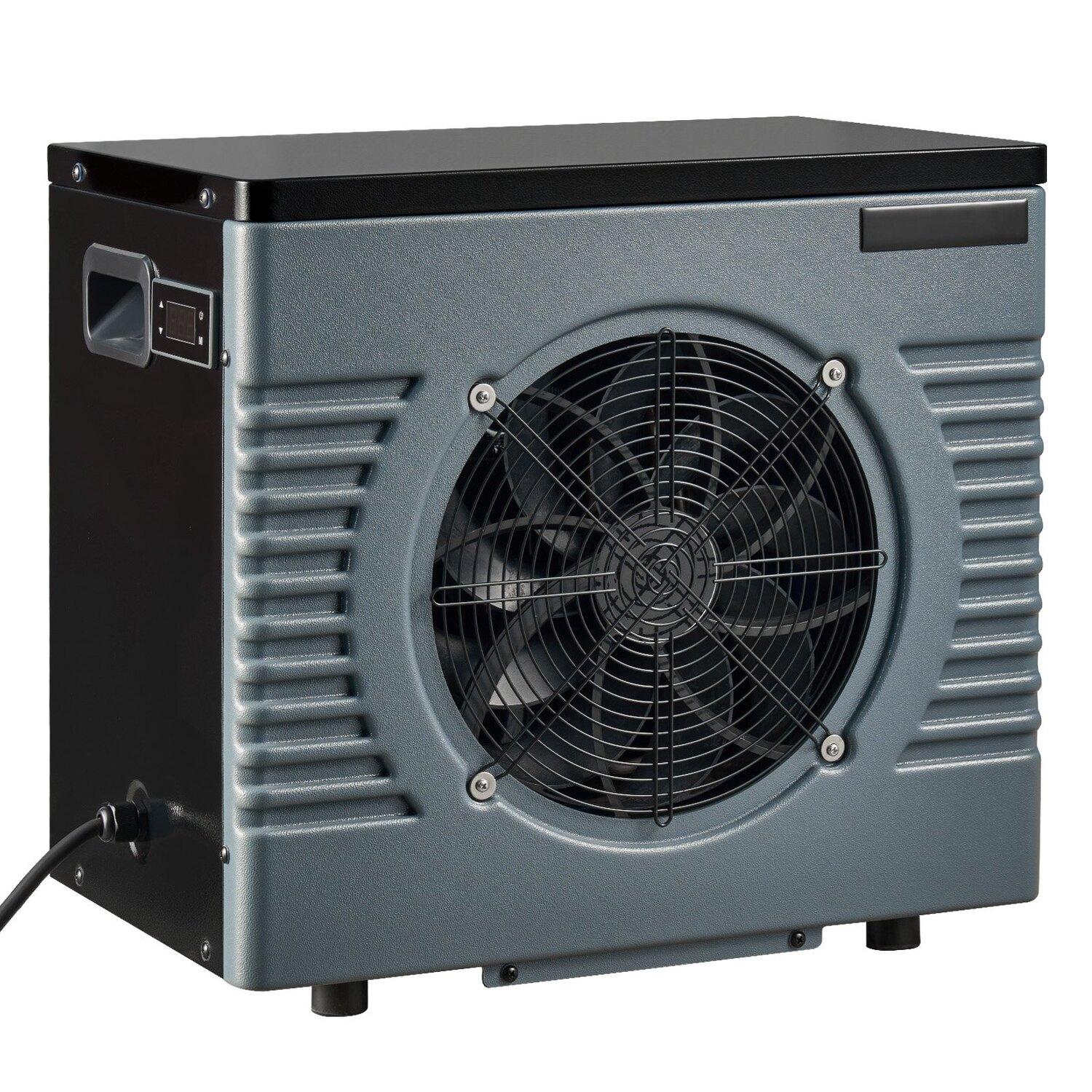 Pompe à chaleur de piscine 4160 W, Chauffage électrique de piscine pour hors-sol jusqu'à 15 m³, COP max. 5,14, Faible bruit, Protection GFCI, Température de chauffage de 15-40 pour