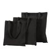 Black Canvas Tote Bag with Logo Print - Eco-friendly for Students
