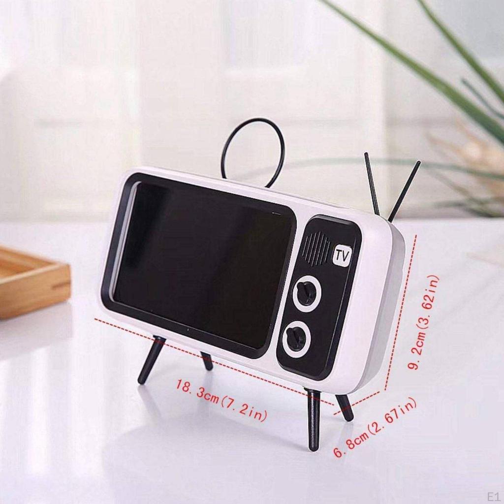 TV Shape Phone Stand Personalized Design Symbol Vintage Television Power Bank Desktop