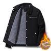 Men's Cotton Padded Jacket Men Fleece Thickened Wool Winter Coat Windproof Warm