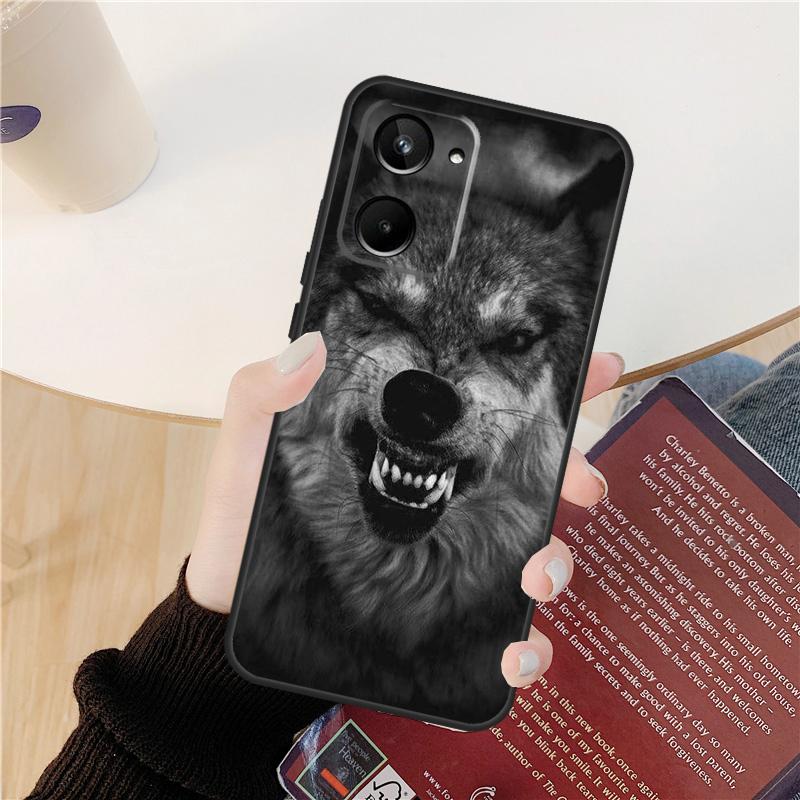 Angry Wolf Case For Realme GT 7 Pro GT 6T 6 5 C55 C53 C51 C21Y C25S C61 C67 C75 10 11 12 13 14 Pro Plus
