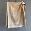 Korean Japanese Style Vintage Geometric Printed Scarf For Women