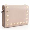 VALENTINO GARAVANI rockstud small wallet Bi-Fold Wallet WW2P0P39BOL beige Calfskin Women Used