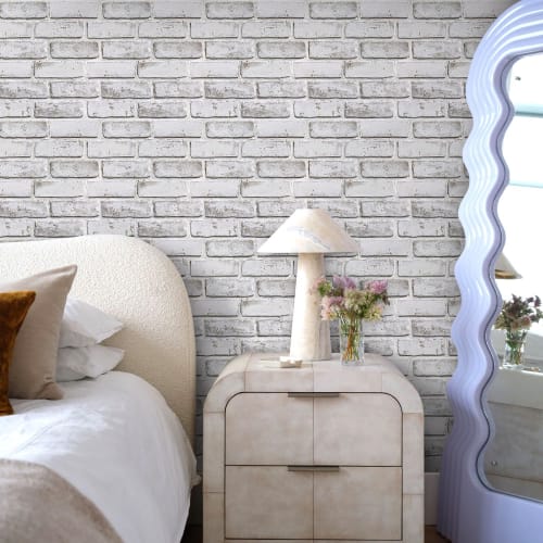 COMSTICKC 3D Brick Wallpaper, Heat-Resistant and Waterproof, 10 Panels, 30 X 30cm, Nordic Style, Ultra-Thin PVC Self-Adhesive 3D Brick Wall Panels, 3D