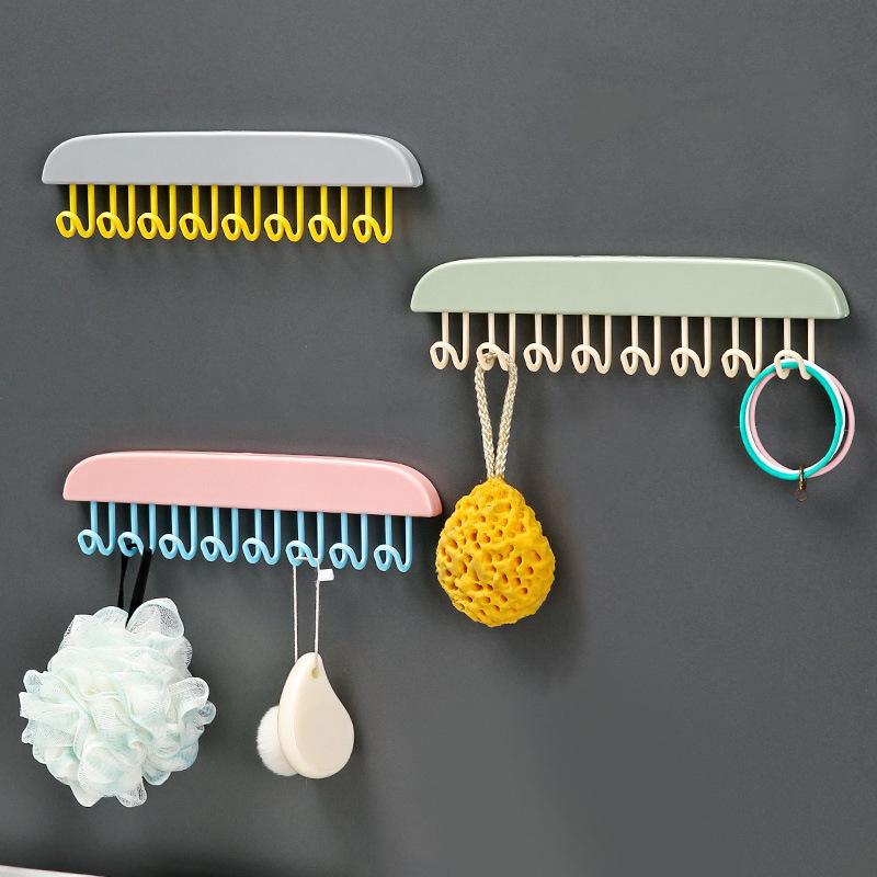 8 Hook Hanger Multi-functional Underwear Vest Storage Tool Home Student Dormitory Hook Traceless Drying Rack