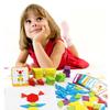 Geometric Puzzle Shape Sorter Wooden Blocks Develop Imagination Safe Magnetic Puzzles Tangram Geometric Color Early Education
