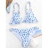 Triangle Bikini Set Plavky s květinovým potiskem Dámské plavky s nízkým pasem Dámské plavky Sexy plavky léto