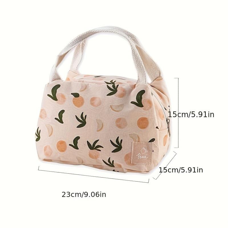 1pcs Premium Insulated Lunch Bag with Thick Foil Zipper Closure Cotton Linen Meal Carrier for Food Packaging Bento Bag Handbag