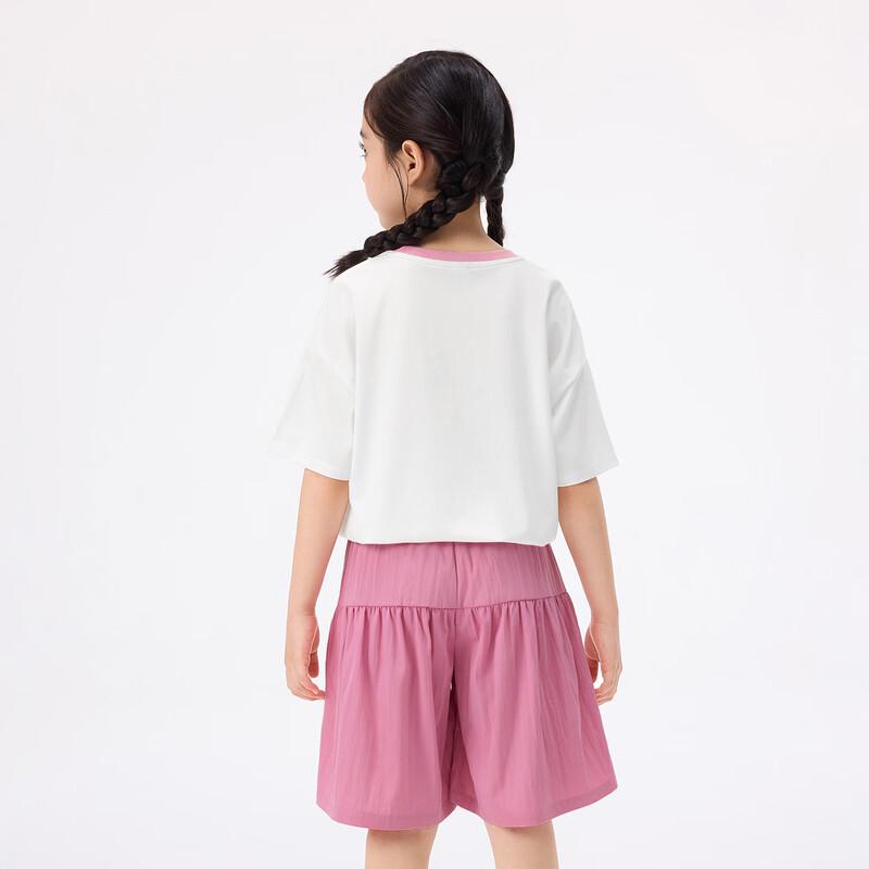 Girls' Color-Block Heart Print Cake Skirt Two-Piece Set