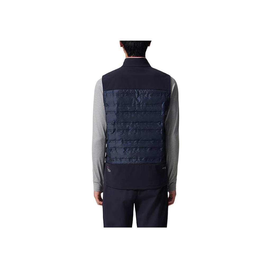 SAUCONY Color Block Stand Collar Zipper Sleeveless Vest Men Vests SA2269PV21T-BL167