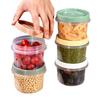 4 Adet Salata Sosu Kapları 500ml BPA İçermeyen Gıda Kapları Atıştırmalıklar Baharat Sosu Öğle Yemeği Kutusu Meyve Kuruyemiş Yoğurt Saklama için Yeniden Kullanılabilir Sos Kapları