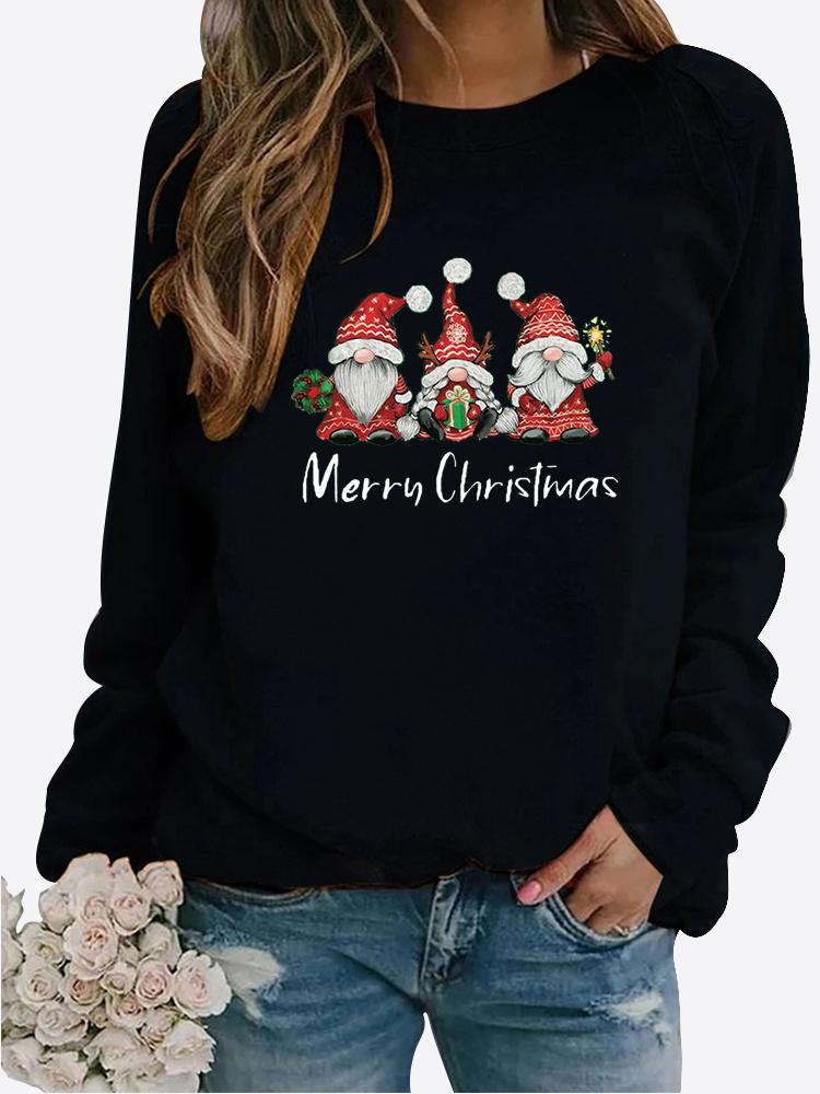 Winter Damen LOVE bedruckte Tops T-Shirt Damen Rundhals Langarm Casual Sweatshirt Plus Size Bluse Plüschpullover