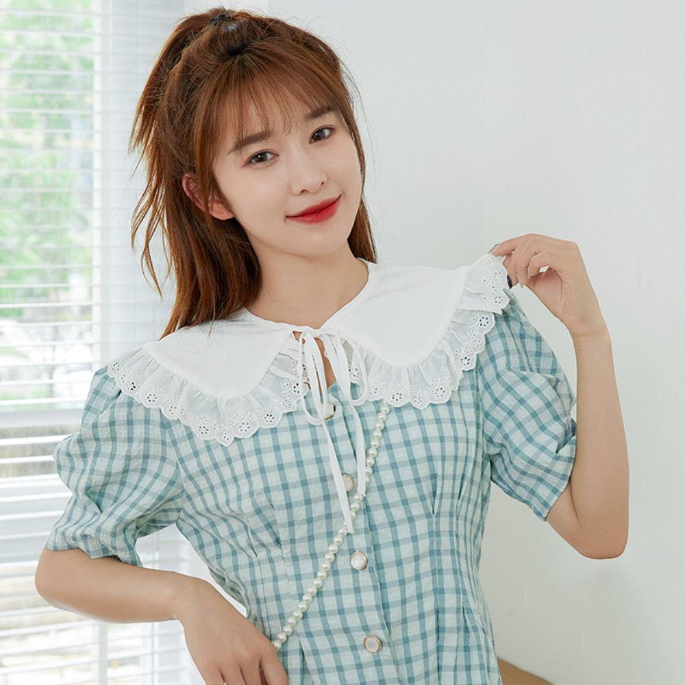 Sweet Lace False Collar Adjustable Decorative Lace Neckline Blouse Shoulders Fake Collar  Gift