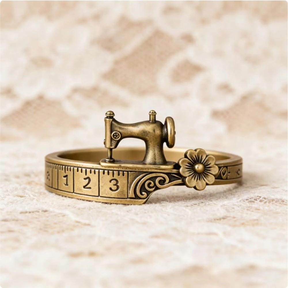 Alloy Ring Set Timeless Tailoring Design Open Cuff Bracelet Sewing Lover's Bracelet  for Women