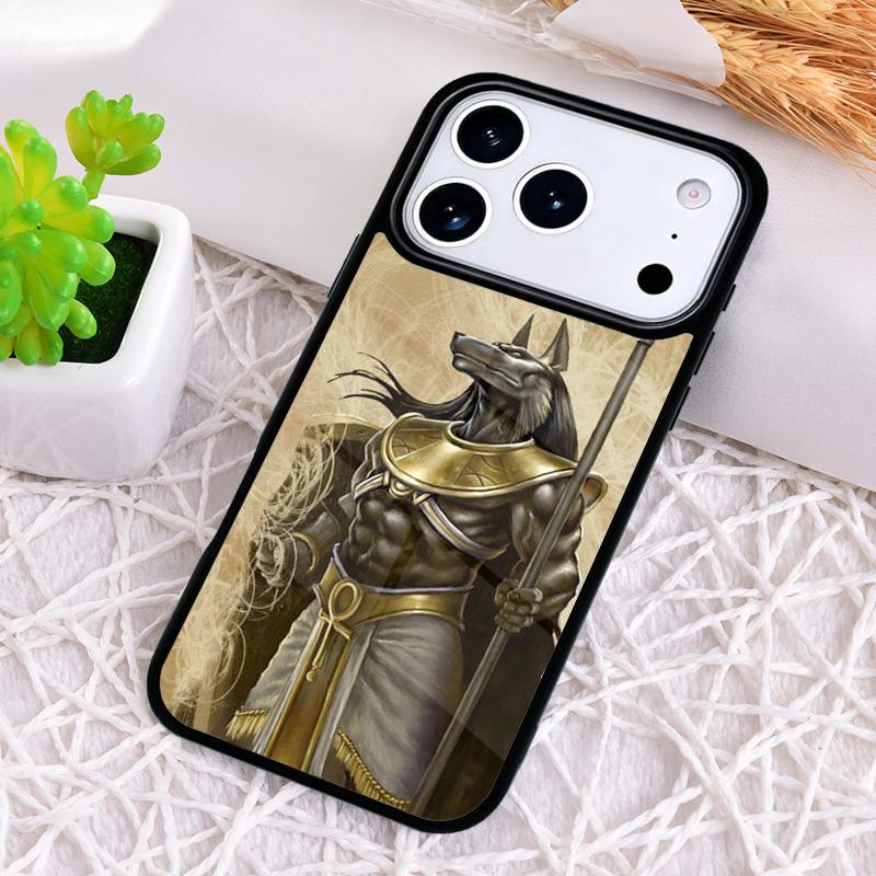 Anubis Egyptian God Phone Case for iPhone 17 Air 16 15 11 12 14 13 Pro Max Shockproof Cover