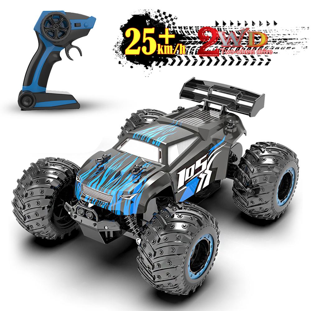AAYC1 JJRC Q105 1:18 Remote Control Car 25KM/h With Led Lights 2.4G Inductor RC Off-Road Cars High Speed Brushless Motor Children Toys