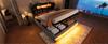 Upholstered Bed, 160x200cm, with USB C Charging Function, Headboard with Storage Compartment, Hydraulic Bed, without Mattress, With LED Lights, Grey