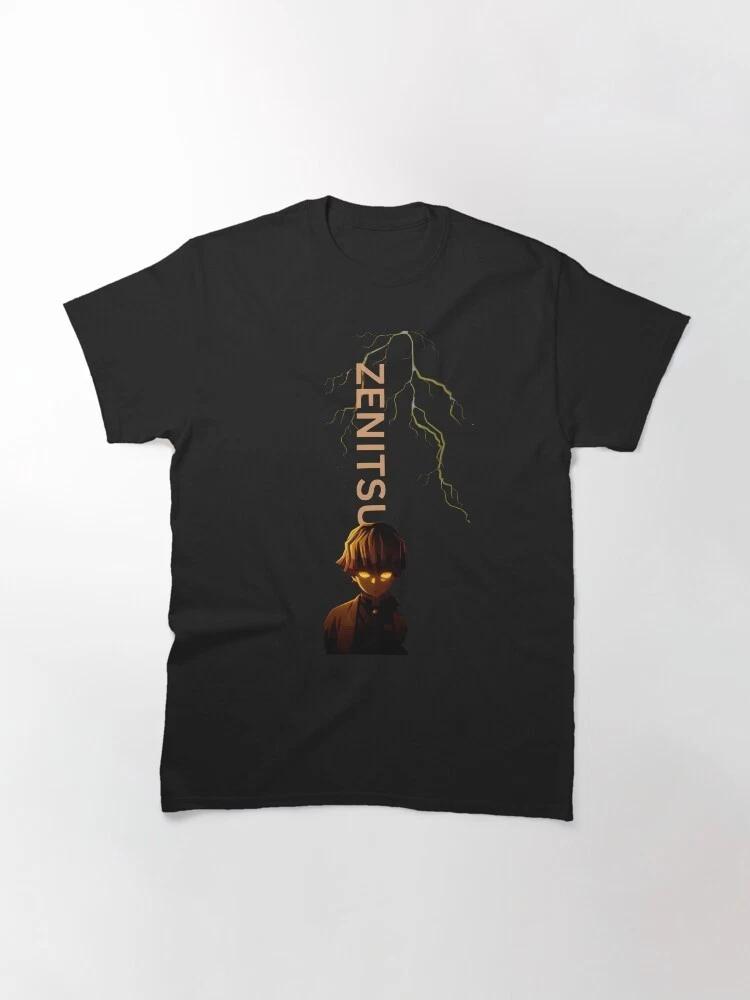 Anime Zenitsu Lightning Breath 4 Demon Slayer Basic T Shirt S