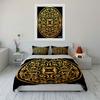 Golden Ornamental Set For Decoration Multiple Sizes Kid'S And Adults' Bedroom Exquisite 3Pc Bedding Set, Gift