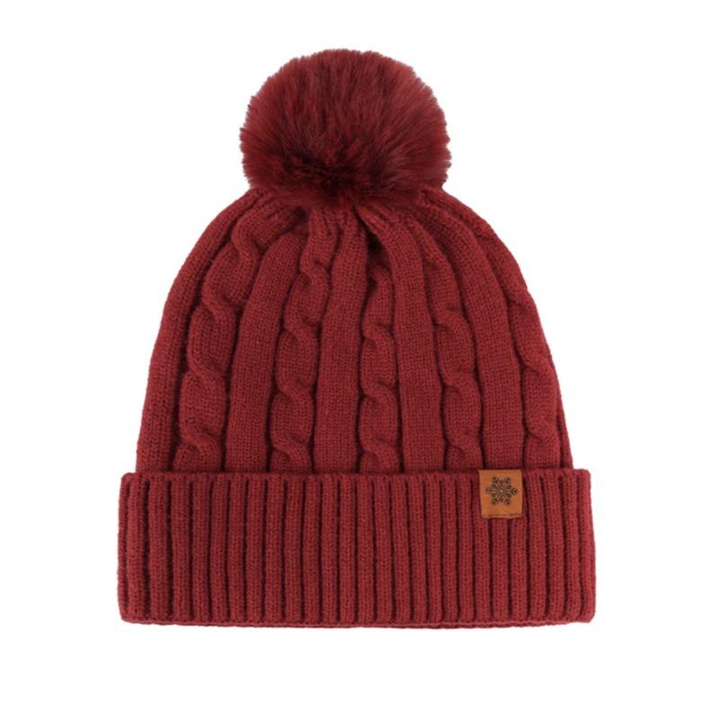 Knitted Hat for Autumn and Winter, Women's Cold Proof and Warm Ear Protection, Solid Color Outdoor Warm Ear Protection Hat
