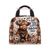 Bolsa de Almuerzo Aislada con Estampado de Vaca de las Tierras Altas Compatible con Bolsa de Hielo - Linda Bolsa Tote de Vaca Escocesa para,, y Picnic - Bolsa (No apto para contacto con alimentos