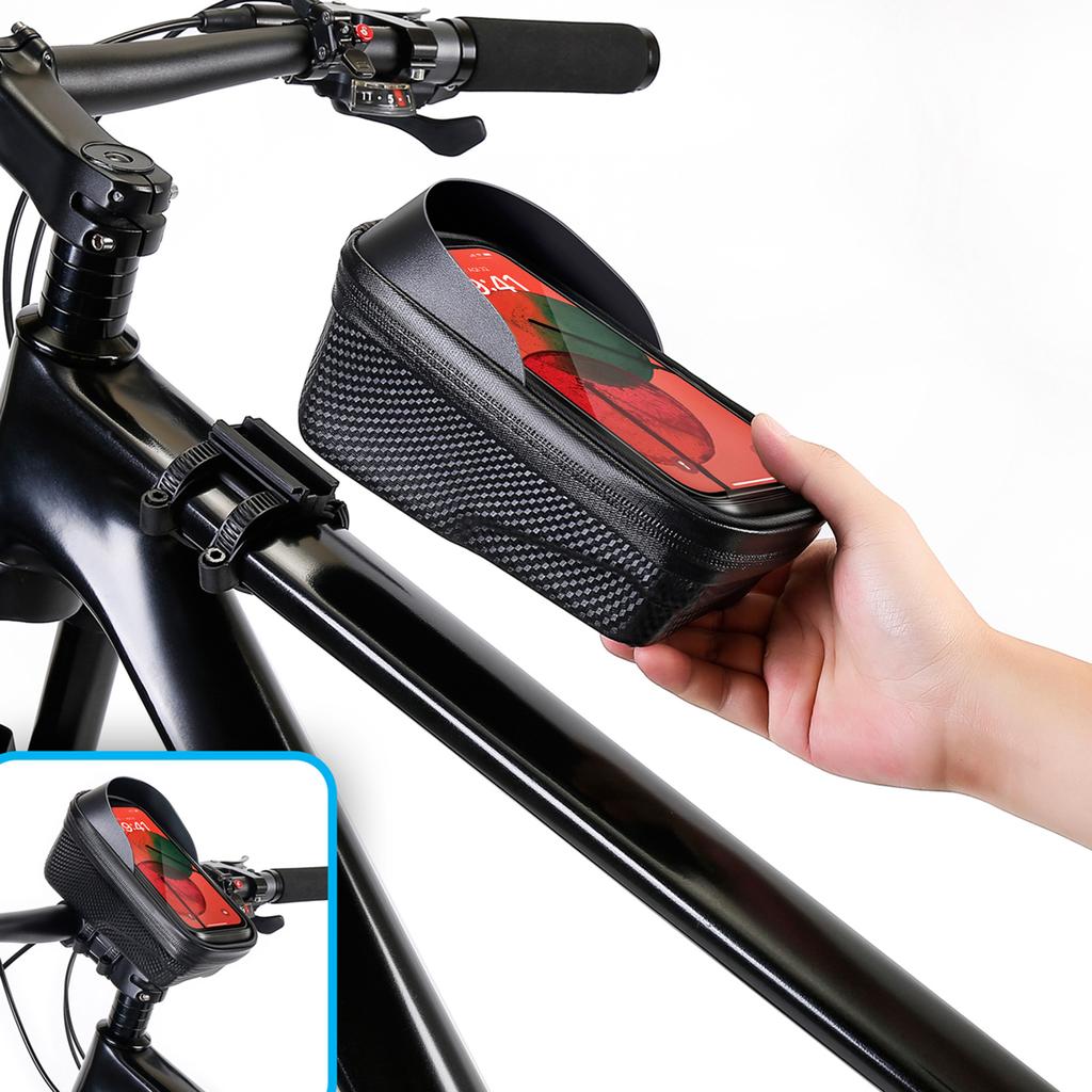 Bike Frame Bag EVA Hard Shell for Riding Top Tube Bike Bag with Quick Release for Mountain Road