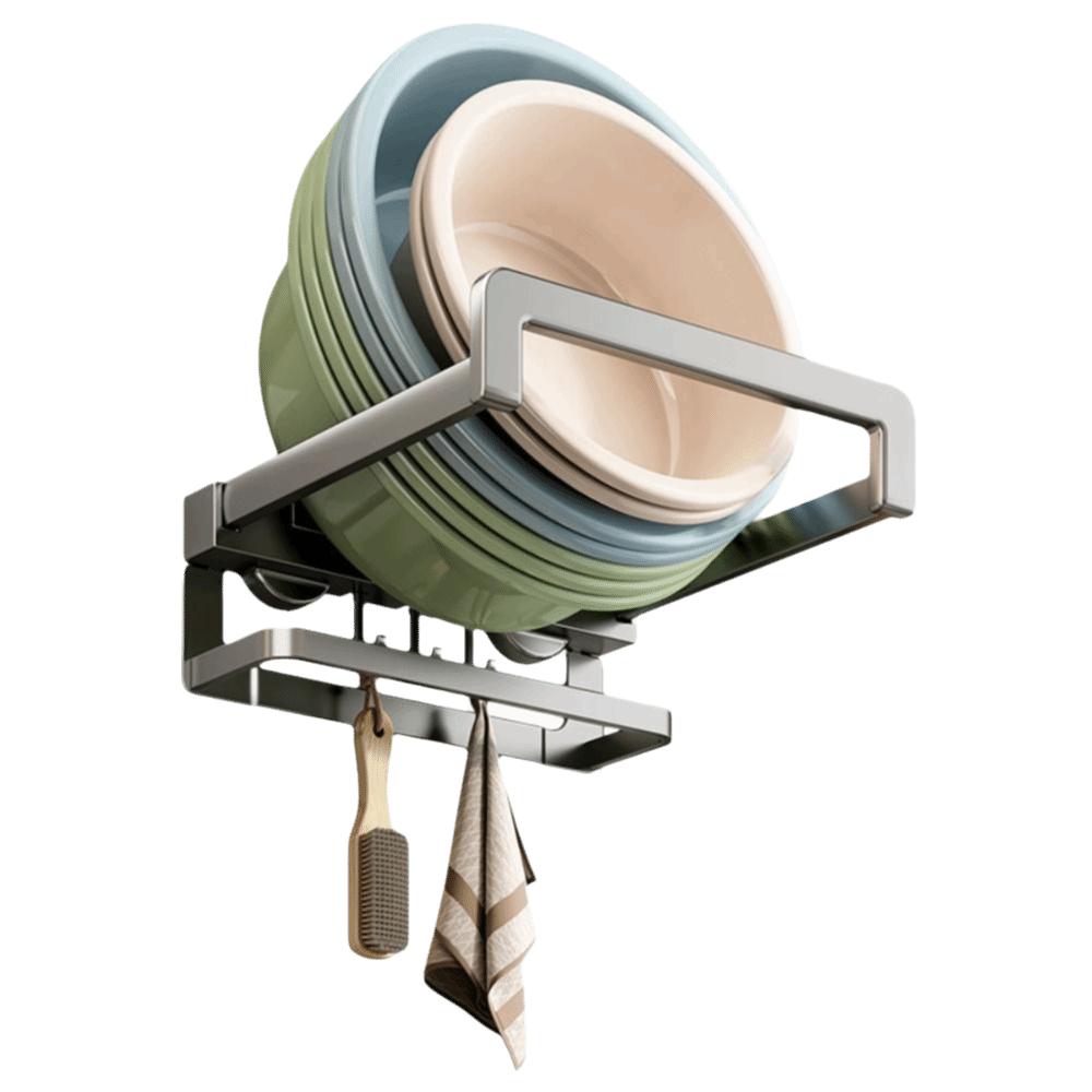 Telescopic Punch-Free Washbasin Storage Rack Wall Mounted No Drill Basin Holder Bathroom
