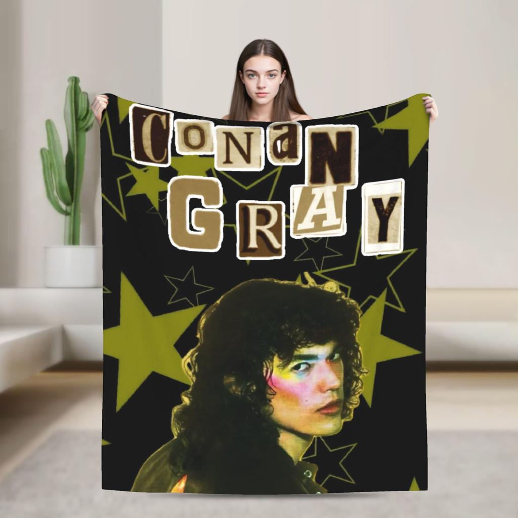 Conan Gray Wishbone Decke Amerikanischer Sänger Reisebüro Flanell Überwurfdecke Für Schlafzimmer Warme Tagesdecke Geburtstagsgeschenk