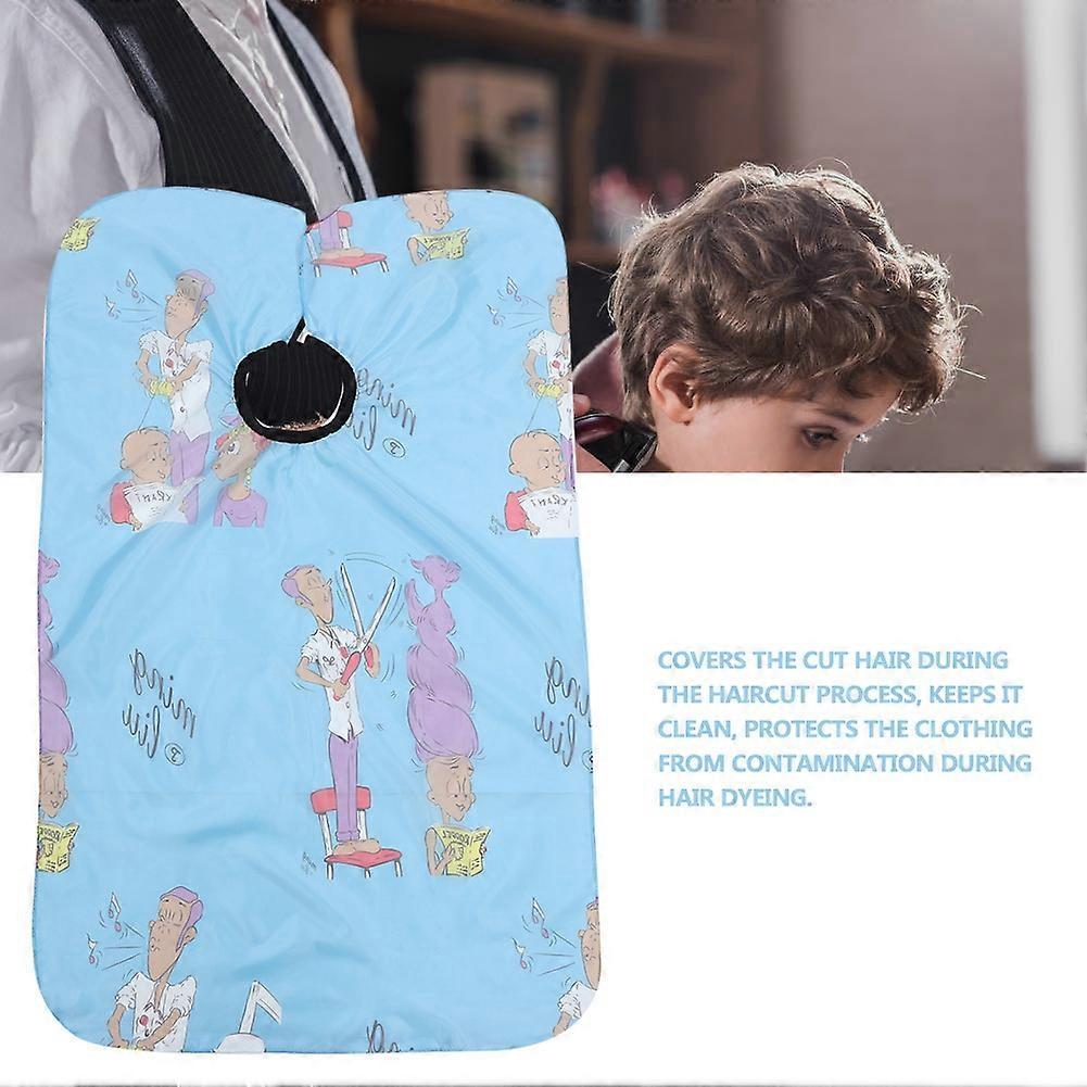 Children Cute Hairdressing Gown Cape Barber Shop Cartoon Hair Cutting Dyeing Apron