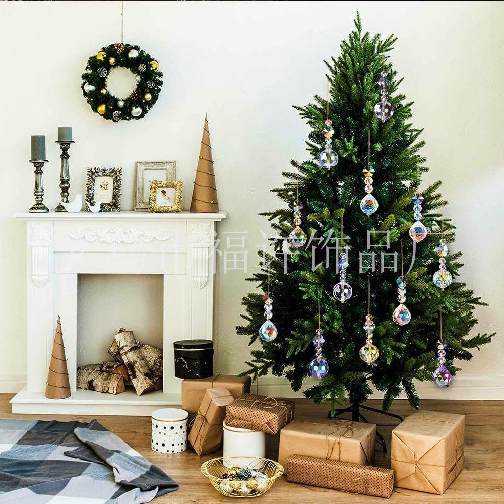 12-Piece Multicolor Crystal Ball Ornaments for Christmas Tree, Party, Wedding, and Home Decor.