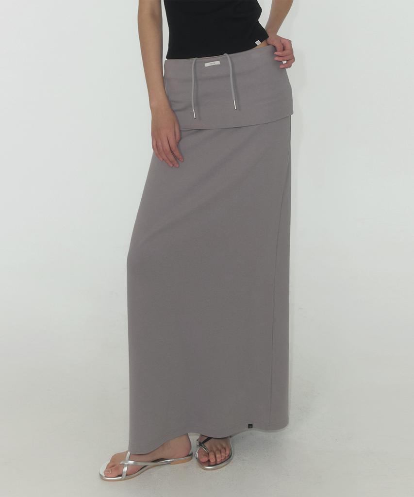 Teuwi Koren Folding Elastic Long Skirt