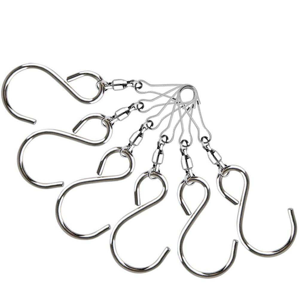 Garden For Wind Chimes Bird Feeder Plants Pot Solar Light Hanger Clip Swivel Hook Hanging Hook