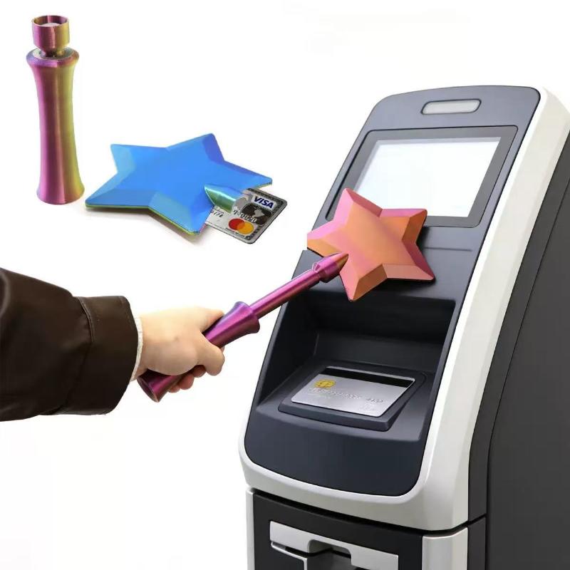 Card Holder Star Wand 3D Printed Tap-to-Pay Wand Contactless Credit Card Holder Fun Magical Payment Wand Gift For Kids Teens