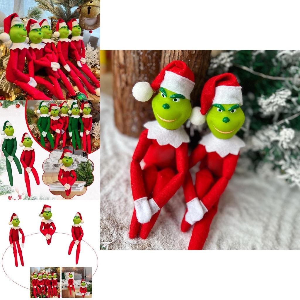 Vánoční panenka Grinch Dekorace Měkká Pohodlná A Perfektní Jako Sváteční Ozdoby A Dárky