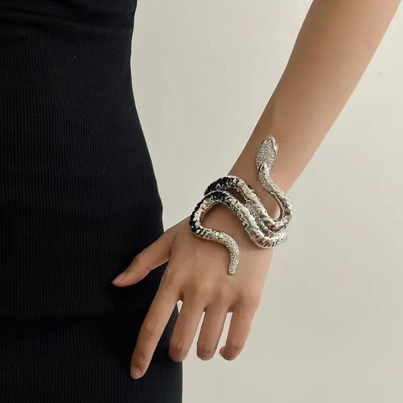 Retro Exaggerated Snake-shaped Bracelet Heavy Industry High-end Open Bracelet