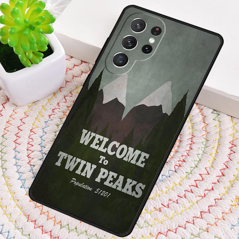 

Best New Design Welcome to Twin Peaks Phone Case for Samsung Galaxy note 10 pro S26 Ultra S23 S24 FE S25 S21 S22 PLUS Cover Galaxy S24 FE