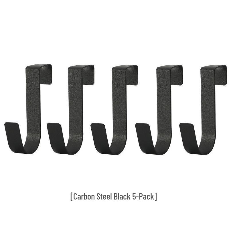 No-Drill Silent Wrought Iron Over-Door Clothes Hook & Storage Rack