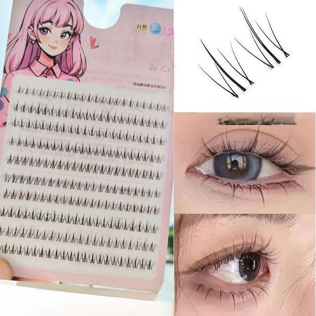 Aimo - Set of 220: Natural Wispy Cluster Lower False Eyelashes Black - One Size