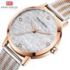 Light Luxury Silk Dial Japanese Movement Diamond-encrusted Waterproof Milan Mesh Strap