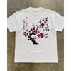 Kirschblütenzweig T-Shirt Japanischer Kirschbaum Shirt Sommer Unisex Locker und Atmungsaktiv T-Shirt Top