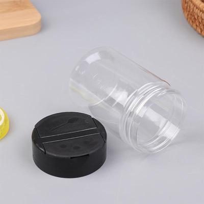 5/6 Pcs Durable Plastic Seasoning Jar, Portable Salt Cellar, Empty Pepper Shaker, Double Flip-Top Transparent Seasoning Jar