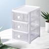 Desktop Storage Box with Drawers Multi Layers Transparent Multifunctional Stackable Desk Organizer for Home Bedroom
