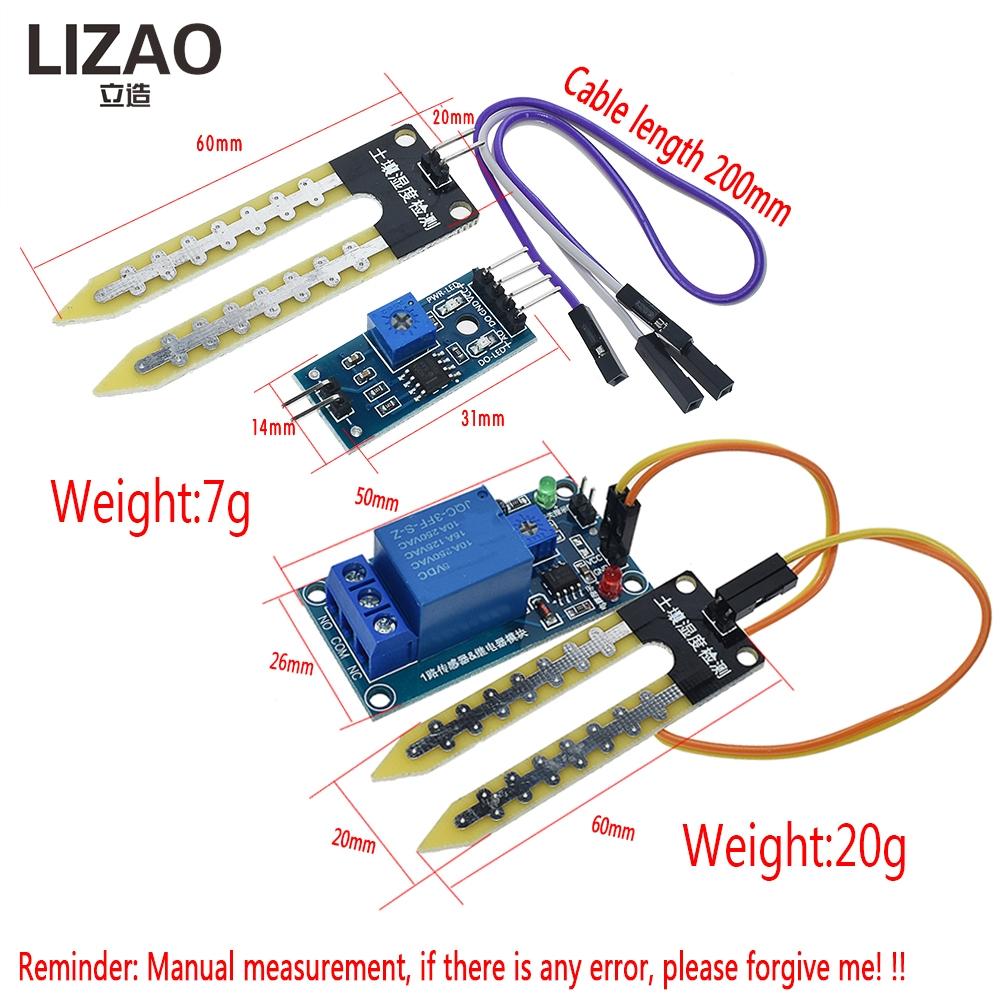 LIZAO Soil Moisture Sensor Control Module, Automatic Irrigation Relay Board with Humidity Detection and Low-Humidity Trigger
