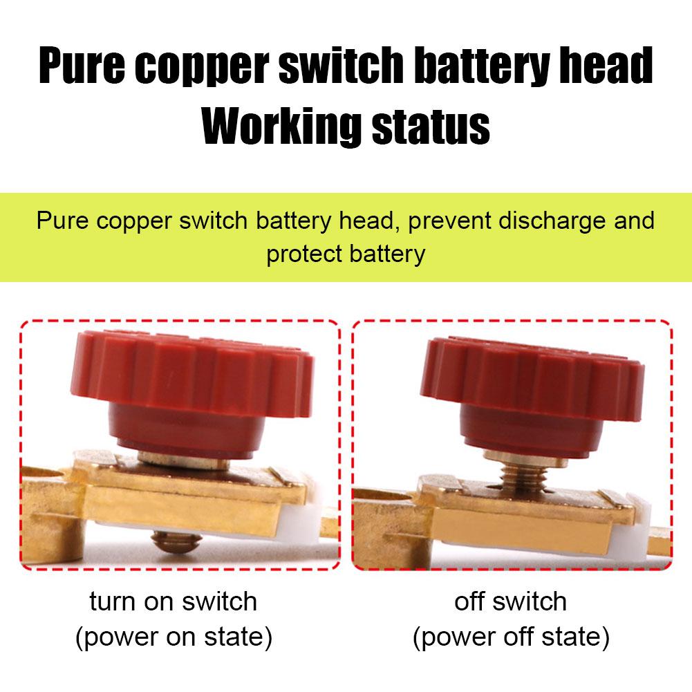 Terminal Link Battery Disconnect 12V Battery Cut Off Rotary Black Red Battery Isolator 17mm