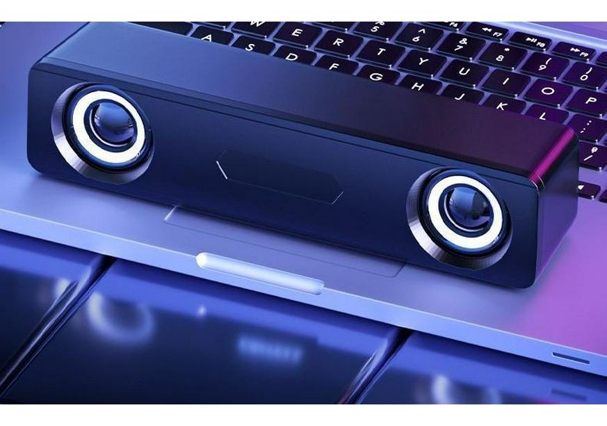 Bluetooth Desktop Speakers with Wired Subwoofer Soundbar for Home and Gaming Use