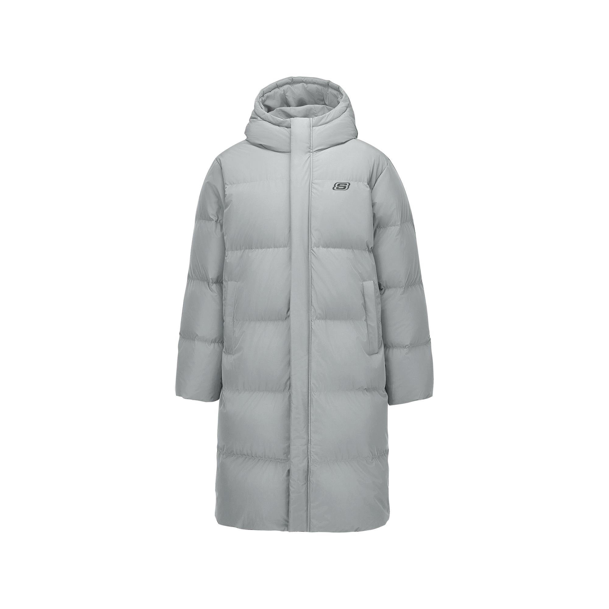 Skechers Windproof Water-Repellent Oil-Repellent Warm Insulated Long Down Jacket Unisex Outerwear L425U107-002E M