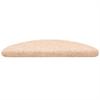 VidaXL Tapis d'escalier auto-adhésifs 15 pièces 56 x 17 x 3 cm Marron clair Demi-rond 132690