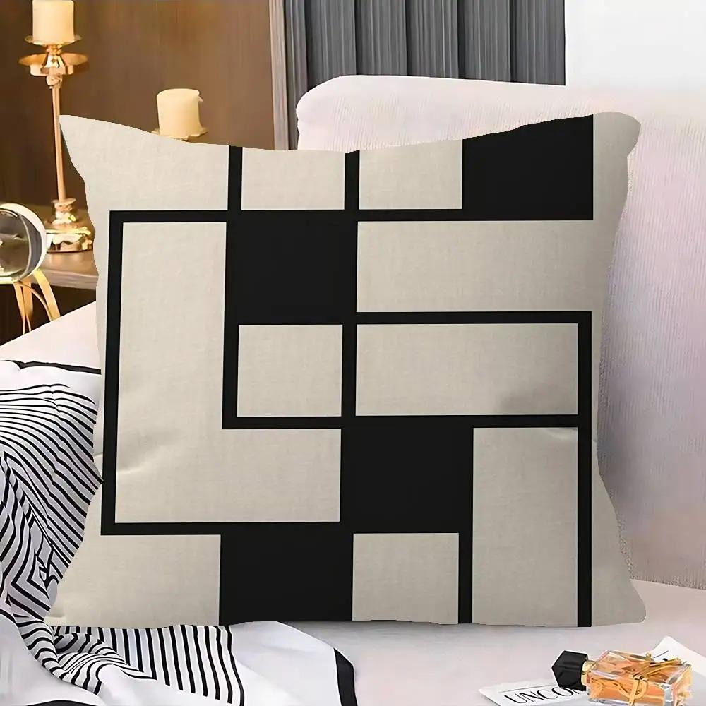 Heimdeko Geometrisches Abstraktes Muster Dekorative Kissenbezüge Muster Kissenbezug Geeignet für Sofa Schlafzimmer Auto Kissenbezug