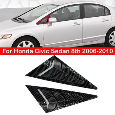 Dla Honda Civic Sedan 8th 2006-2010 samochód przedni trójkąt okno żaluzja roleta boczna rolety pokrywa tapicerka naklejka Vent Carbon